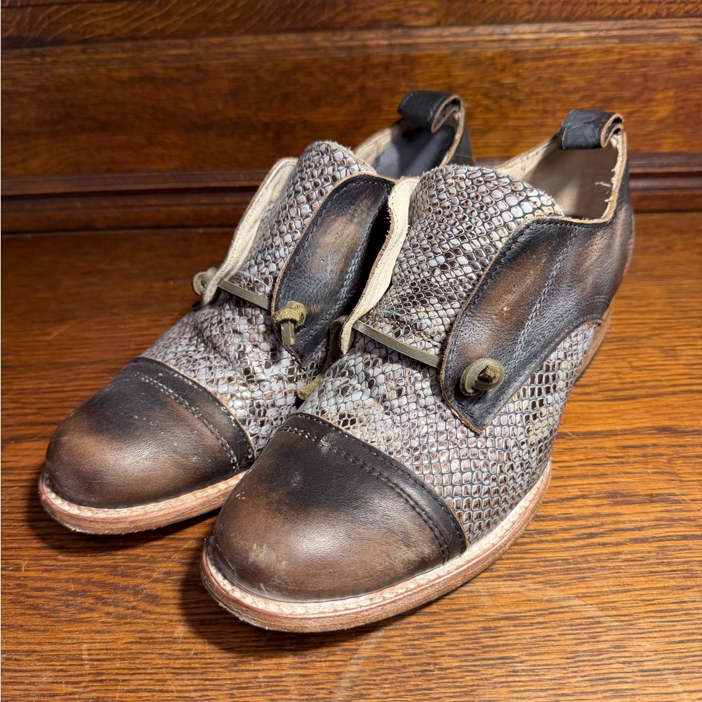 Freebird Brown and Cream Leather Boots
